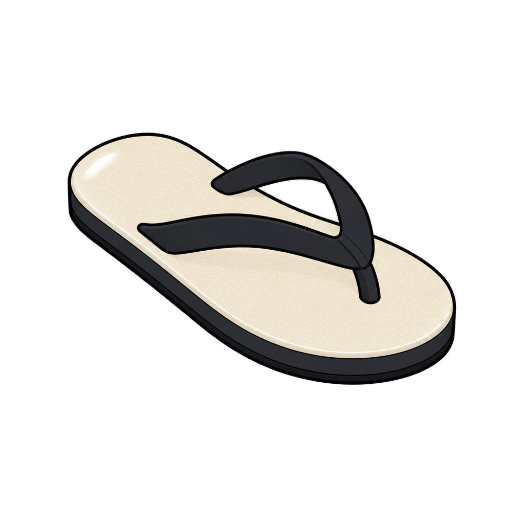 Ceramic sandal in cream