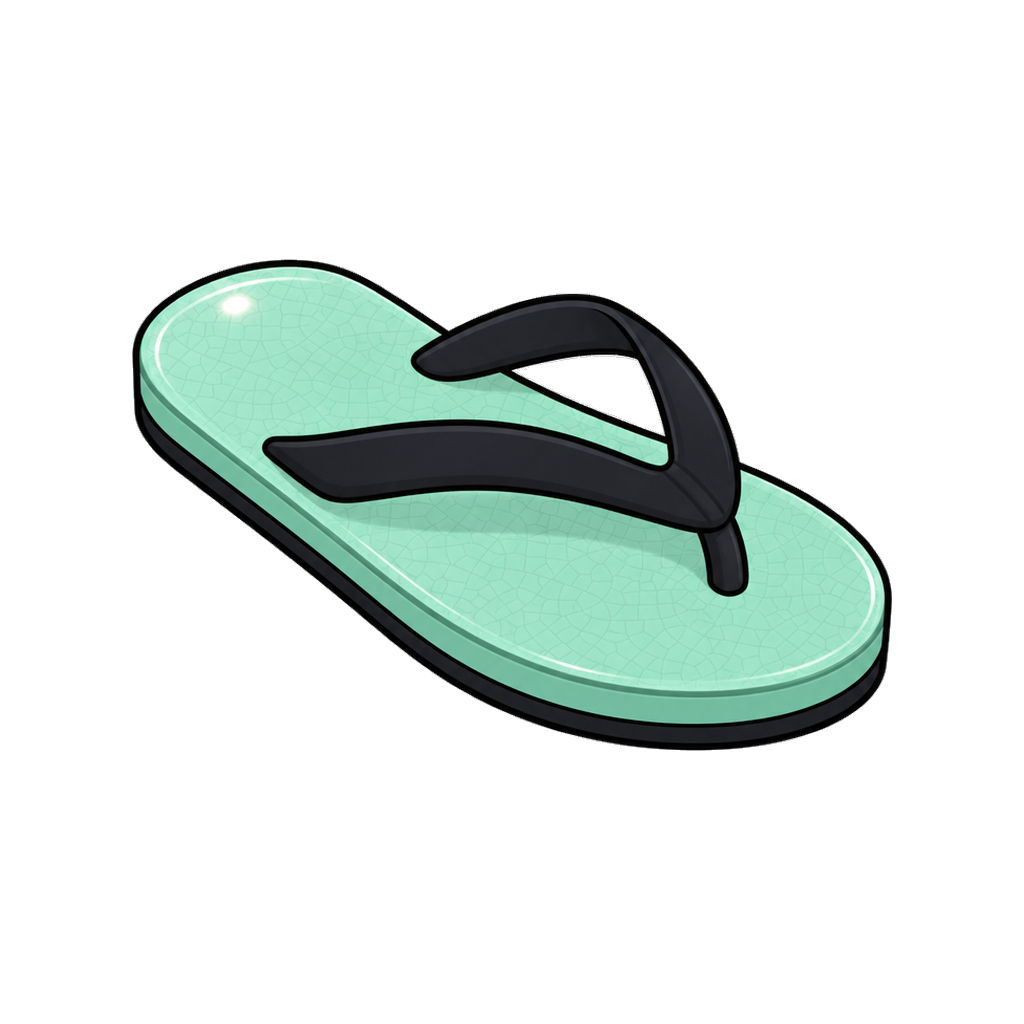 Ceramic sandal in mint