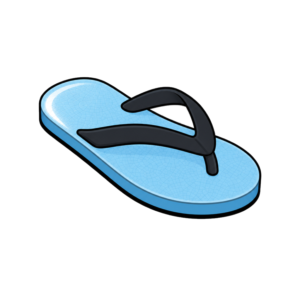 Ceramic sandal in sky