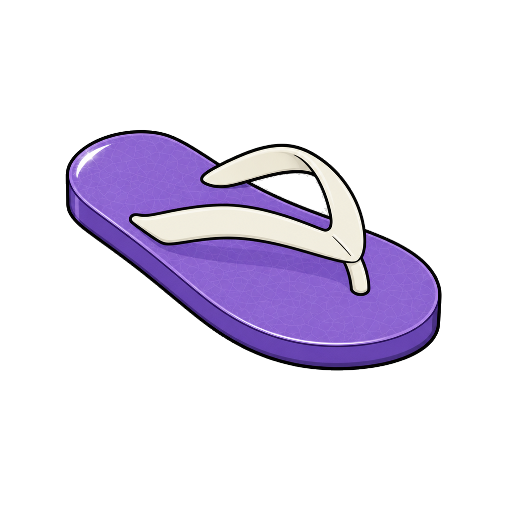 Ceramic sandal in violet