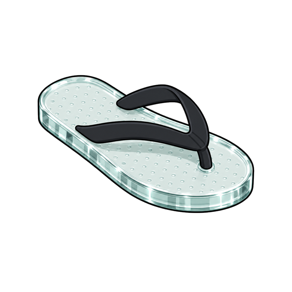 Glass sandal in mint