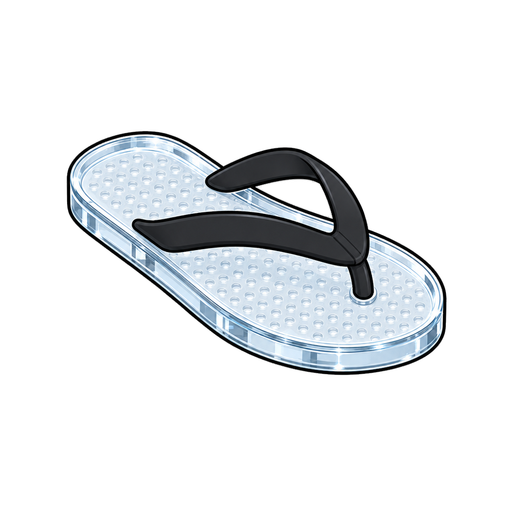 Glass sandal in sky