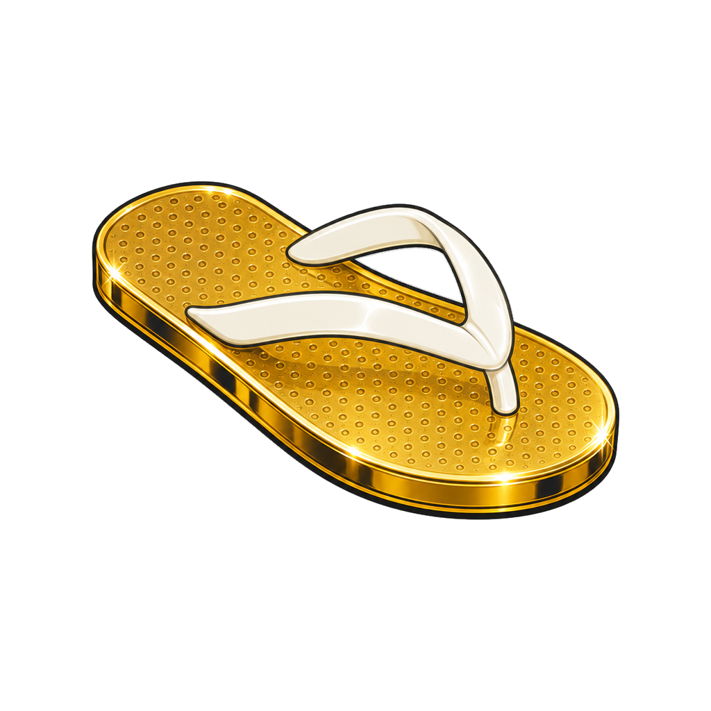 Gold sandal in charcoal