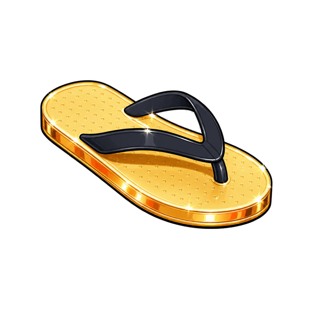 Gold sandal in coral