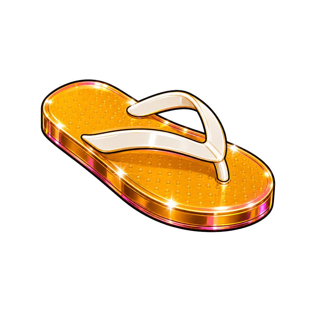 Gold sandal in magenta