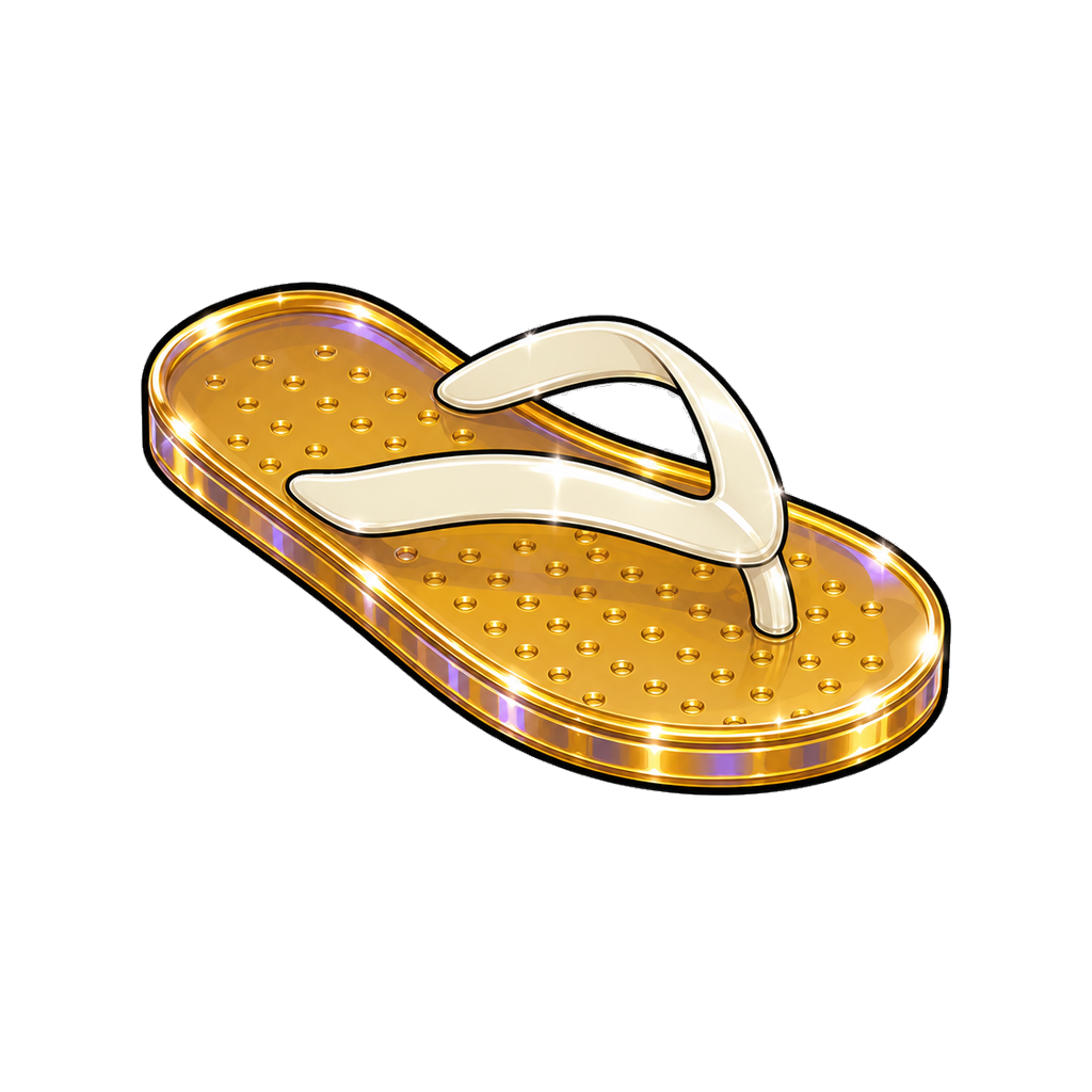 Gold sandal in violet
