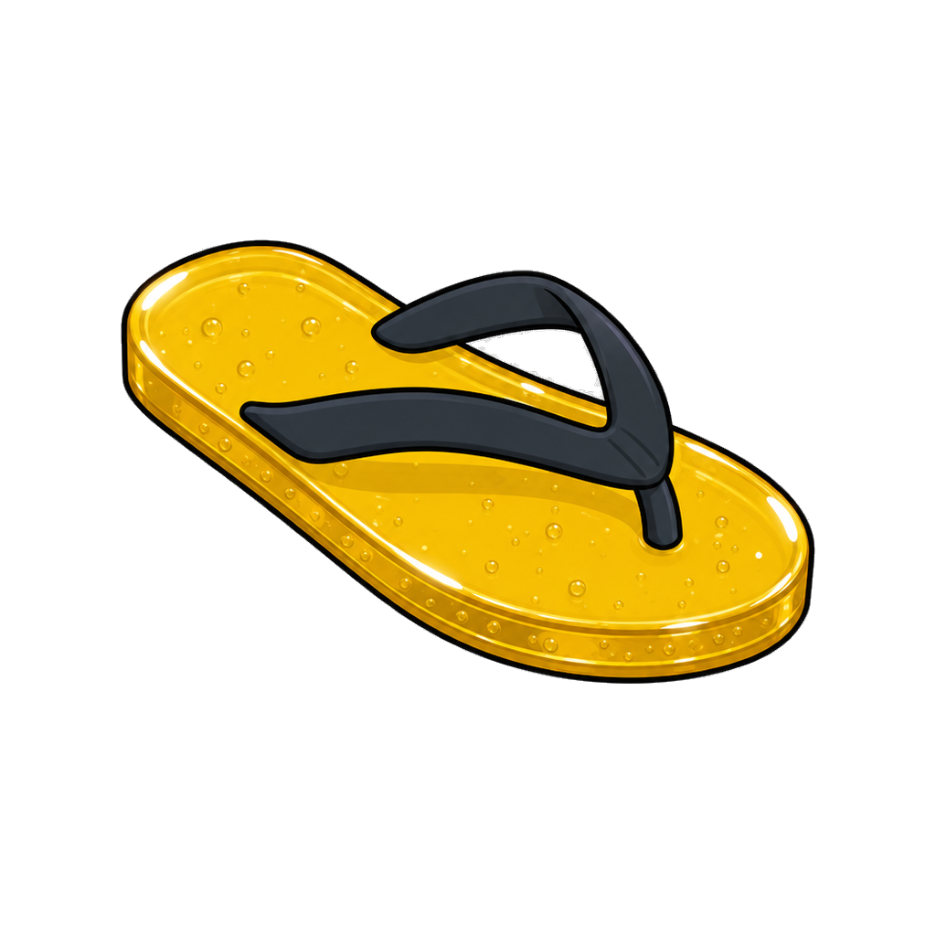Jelly sandal in amber