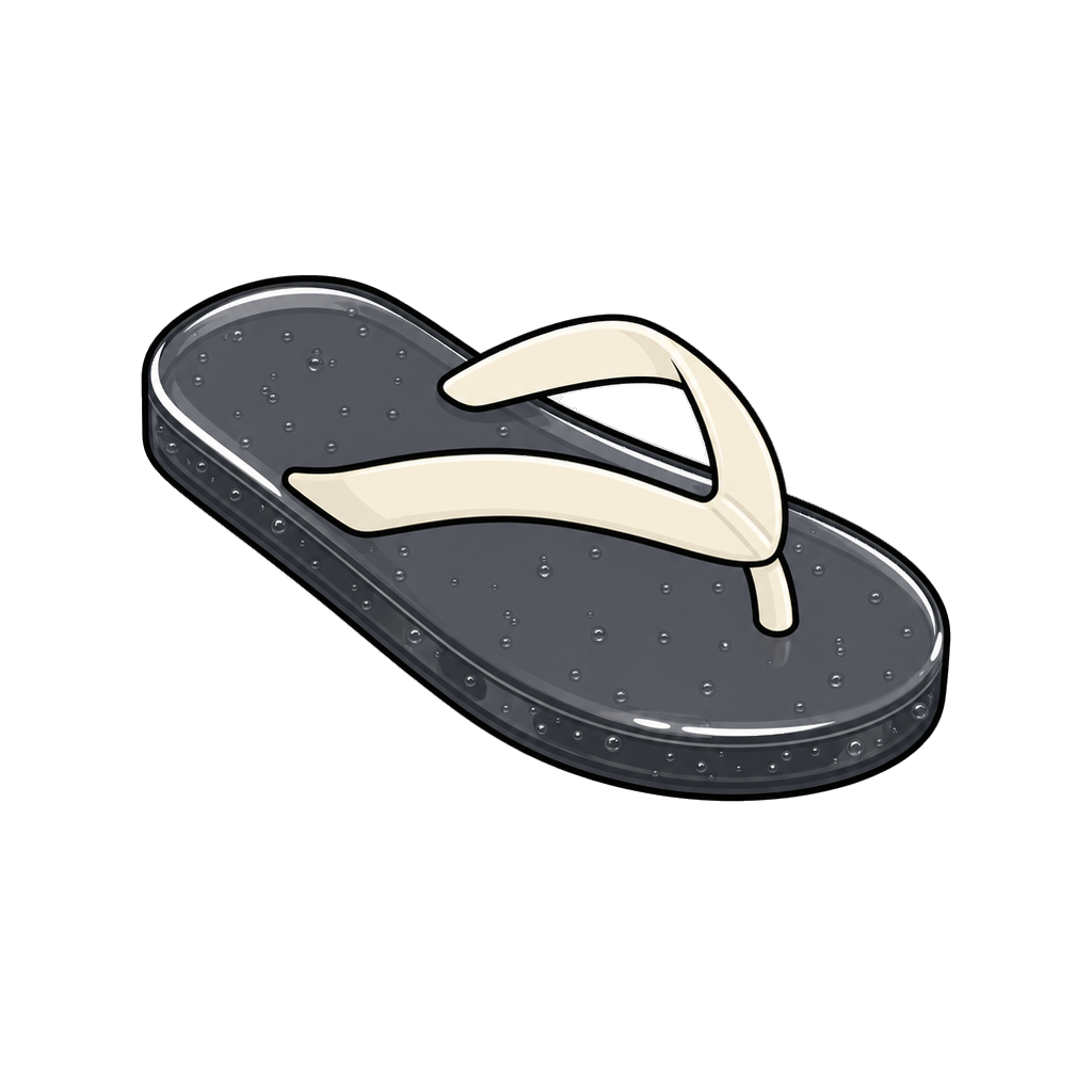 Jelly sandal in charcoal
