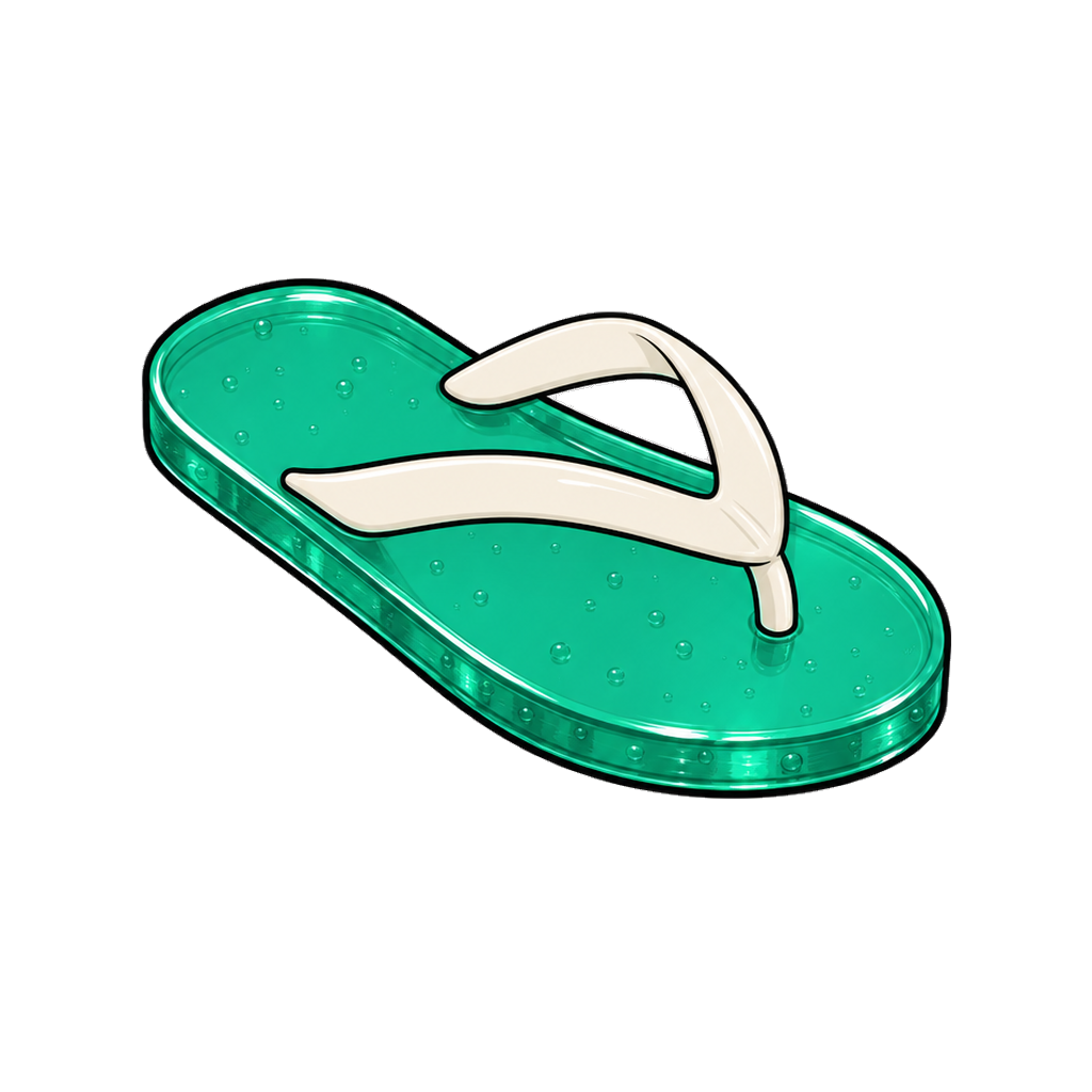 Jelly sandal in emerald