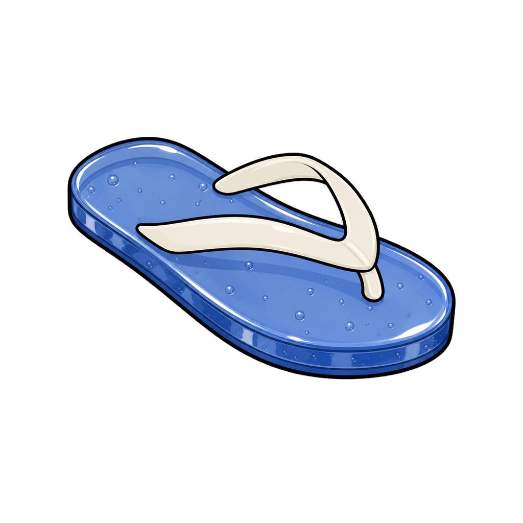 Jelly sandal in indigo