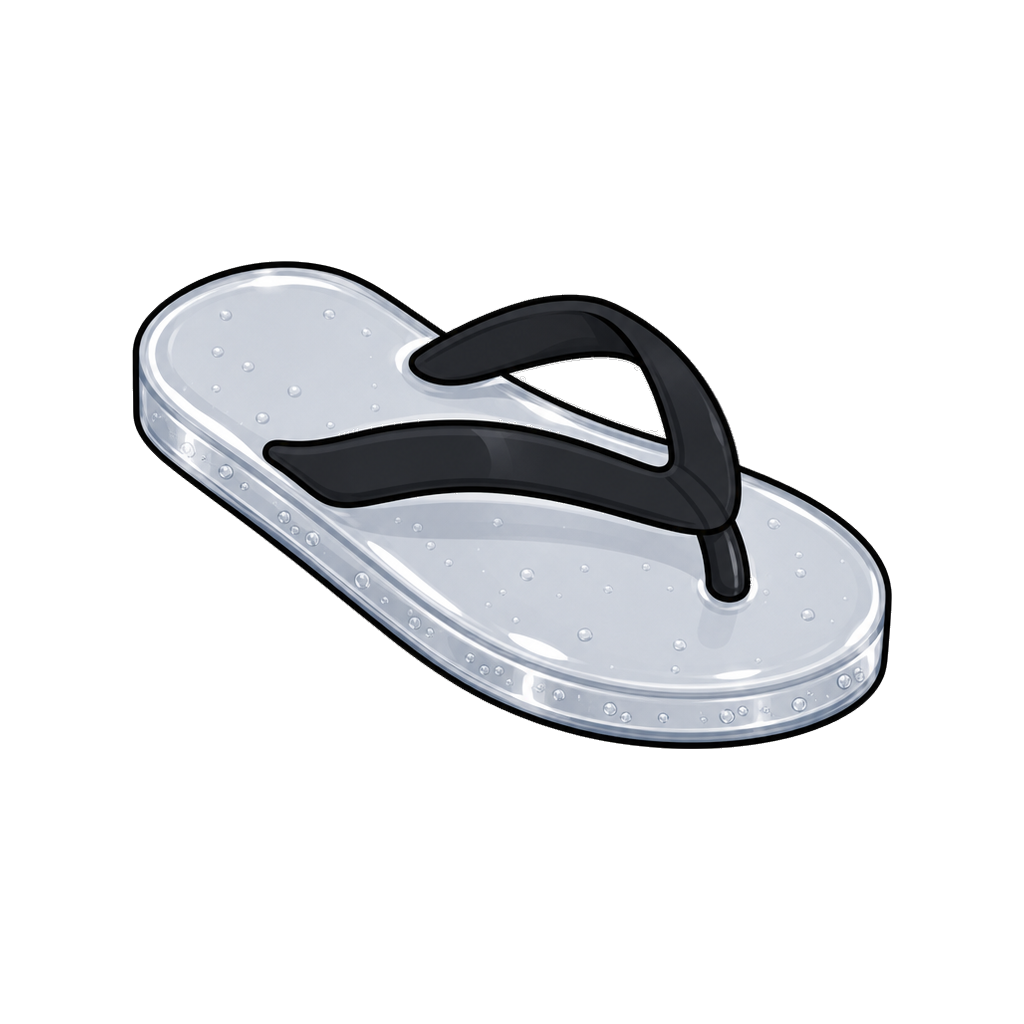 Jelly sandal in silver