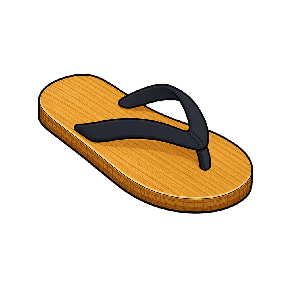 Wood sandal in honey