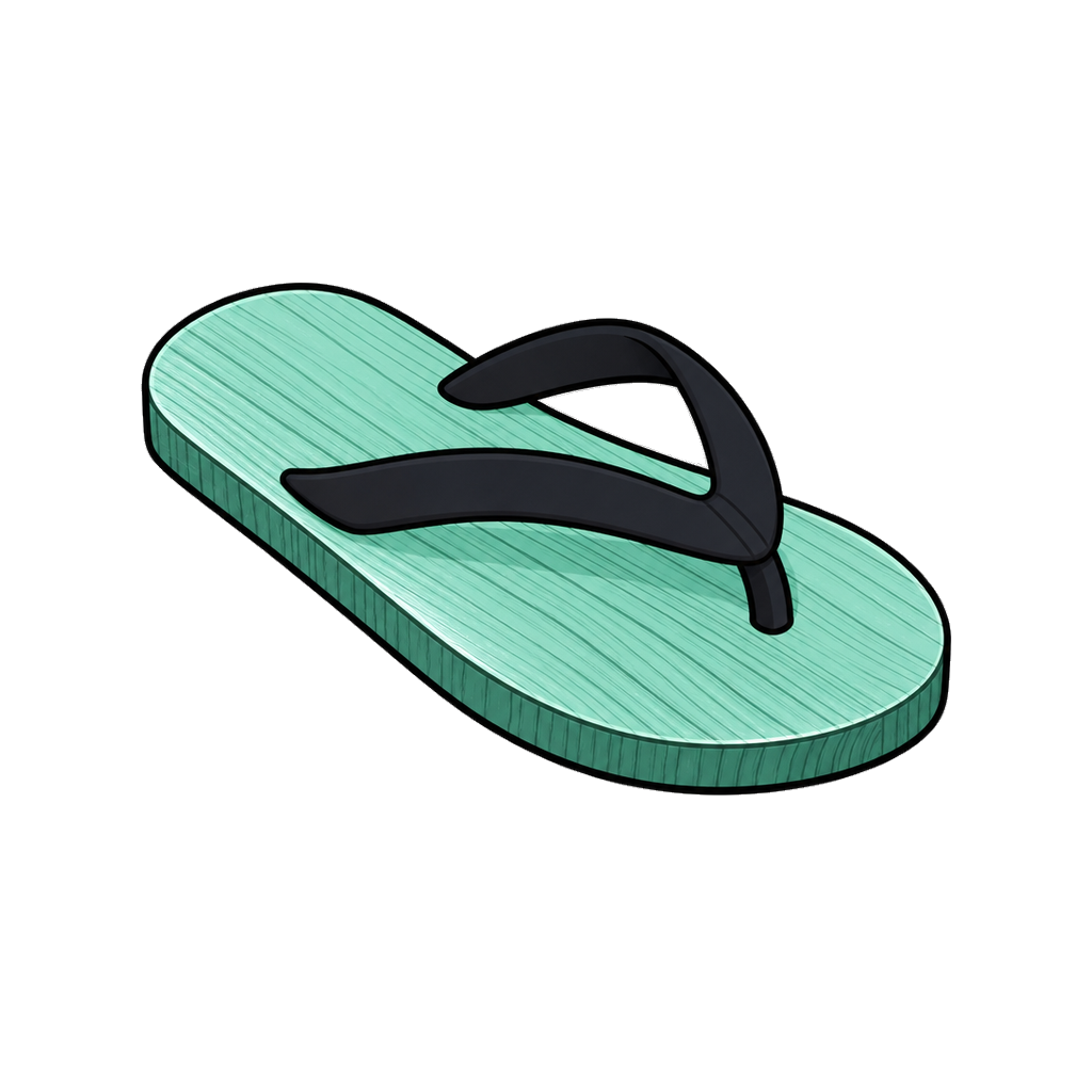Wood sandal in mint