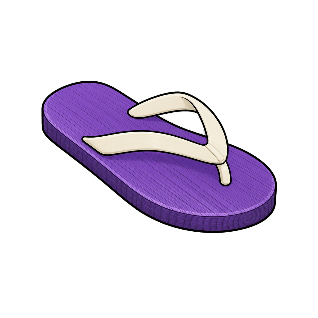 Wood sandal in violet